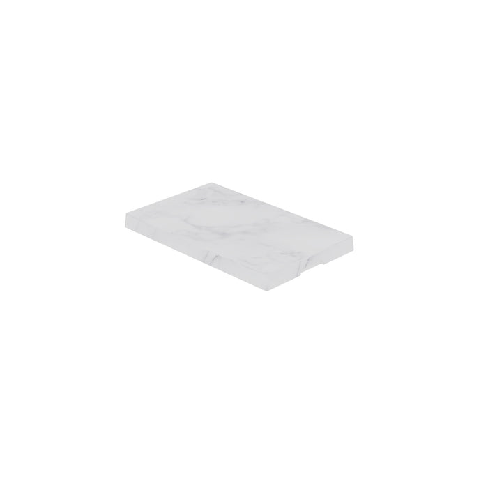 White Carrara Melamine Platter 1/4 Size 265x162x20mm