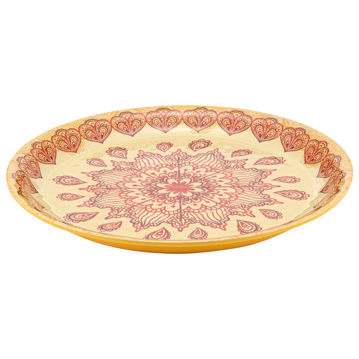 Orange Mehndi Melamine Dish 350x350x30mm