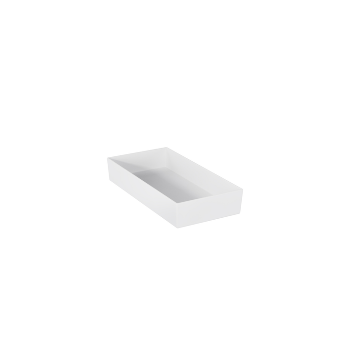 White Melamine Bento Box Rectangular Inserts 240x121x40mm