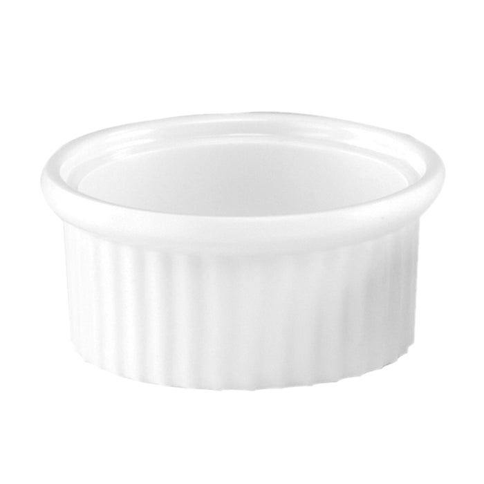 White Melamine Fluted Remekin 83x38mm 114ml