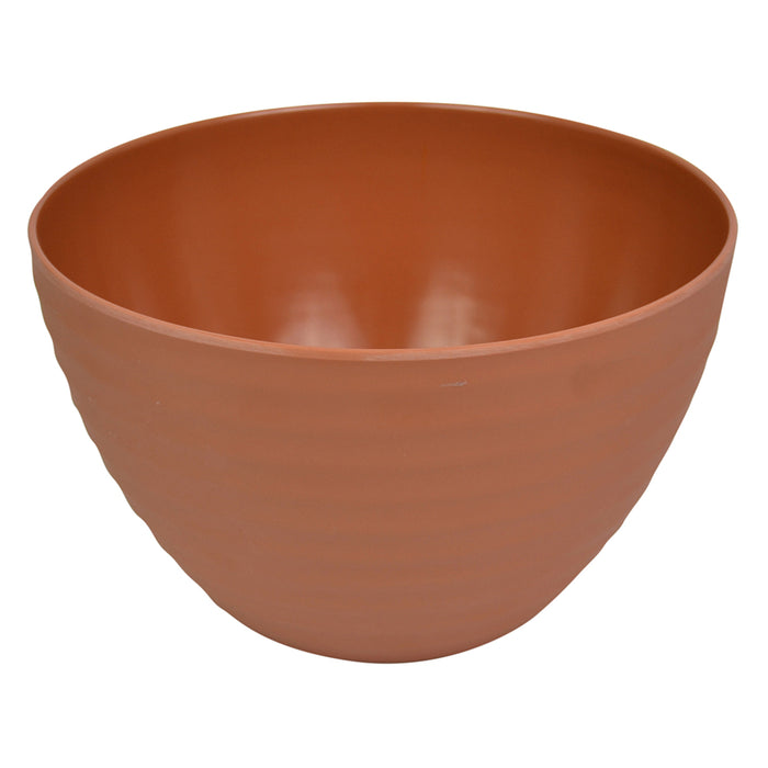 Terracotta Melamine Ripple Large Pot - 4.5L