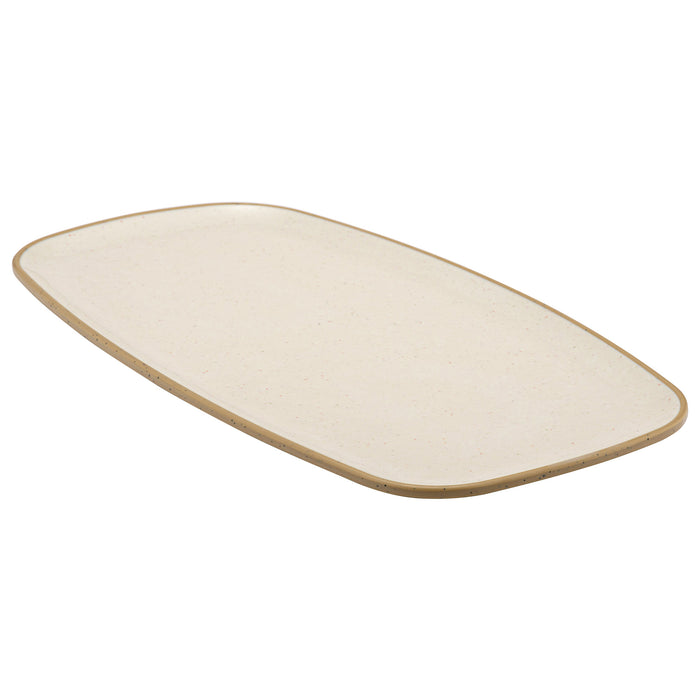 Cream Marl Melamine Rectangular Side Plate 355x190mm