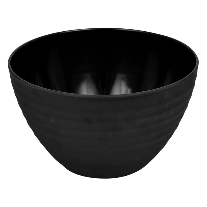 Black Melamine Ripple Large Pot - 4.5L