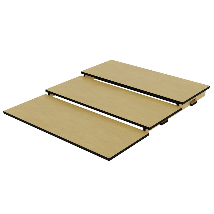 Ponderosa Pine Effect Three Tier HPL Riser 650 x 795mm