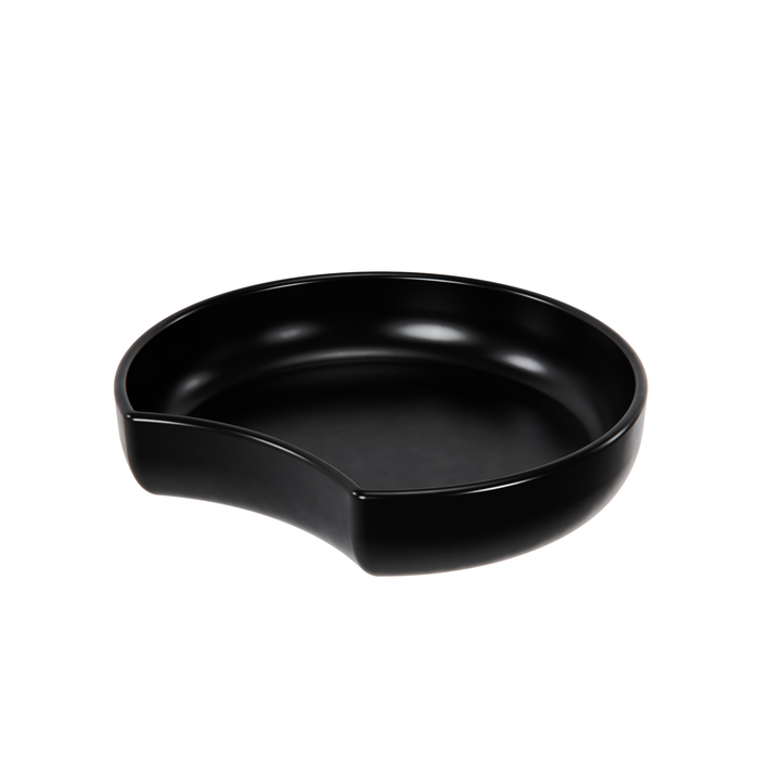 Black Melamine Crescent Dish w/sf 300x278x63mm 3L