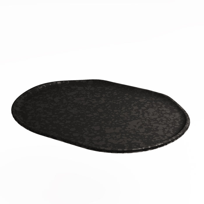 Mineral Agate Grey Melamine Crackle Platter 229mm x 305mm x 30mm
