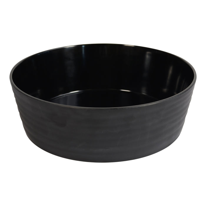 Black Melamine Ripple Dish 350x350x110mm 8L