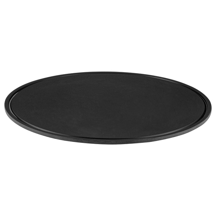 Black Slate Effect Round Melamine Platter w/sf