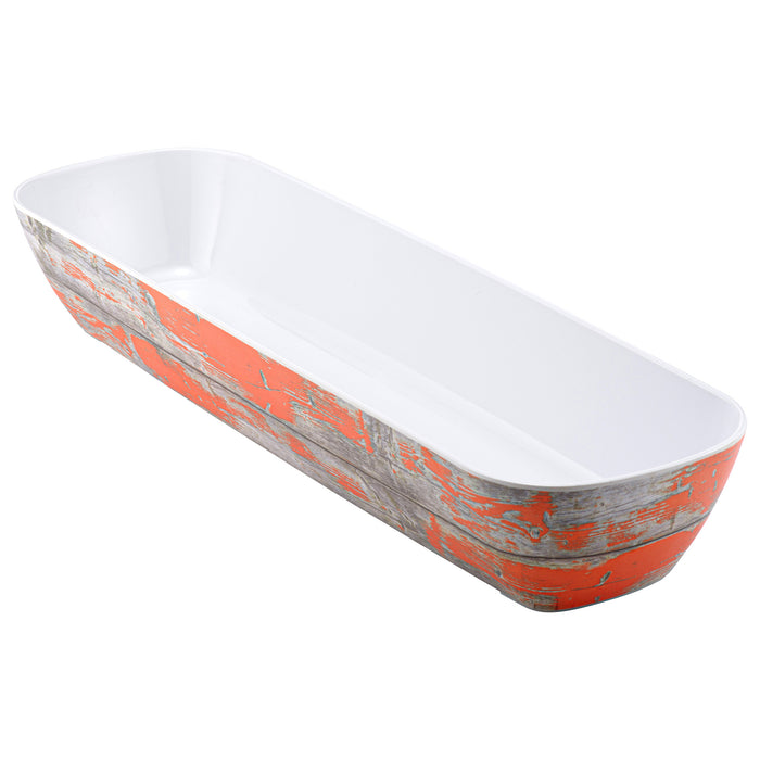 Rustic Orange Tura Melamine 2/4Size Crock 530x162x81mm 3.5L