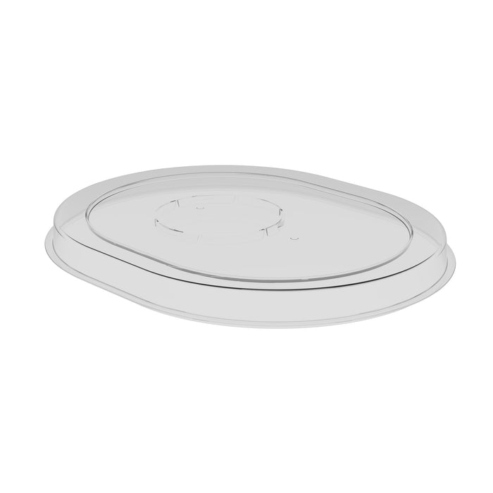 Hu Clear SAN Oval Tray Lid to fit 73151 190x153x18mm (12 Pack)