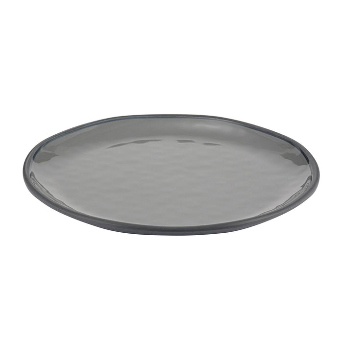 Charcoal Grey Marl Melamine Large Shallow Plate 280x280x26m