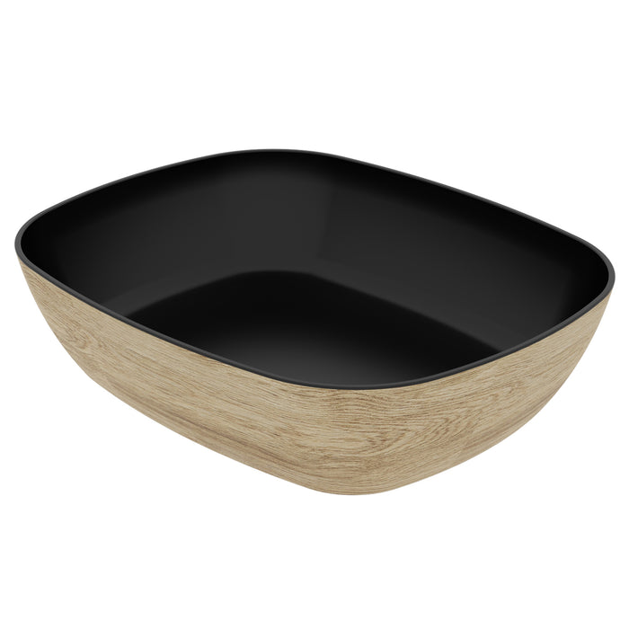 Black Tura Melamine 1/2 Size Crock 265x325x80mm 3.5L