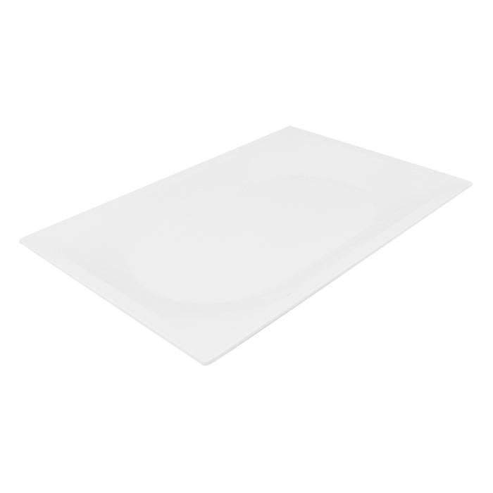 White Melamine Rectangular Zest Tray w/Oval Centre w/SF