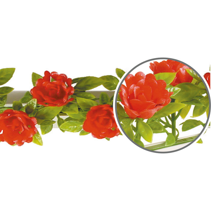 Red Rose Garnish Black 750mm