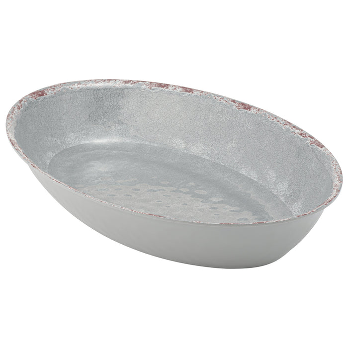 Grey Casablanca Melamine Dish 420x280x70mm 3.8L