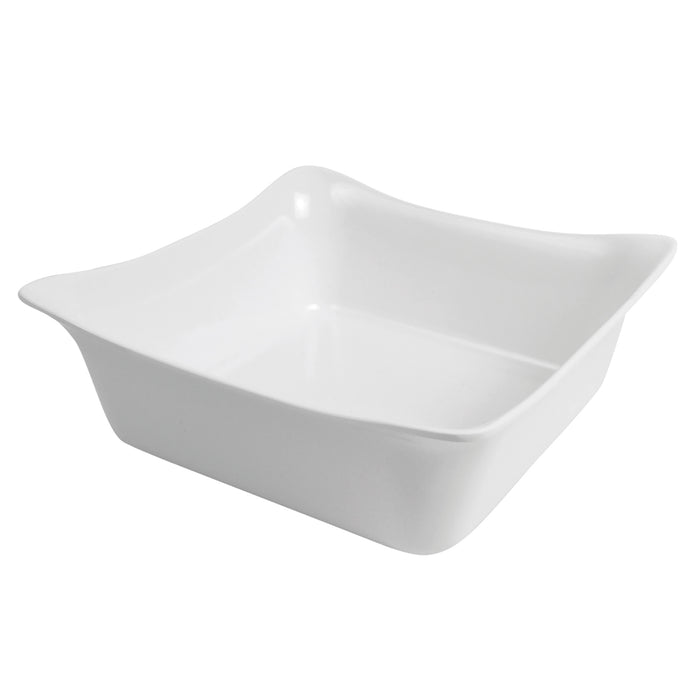 White Melamine Square Fleur Crock  2.5L