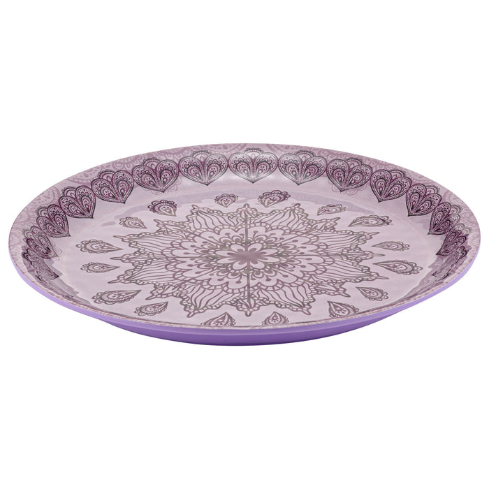 Purple Mehndi Melamine Dish 350x350x30mm