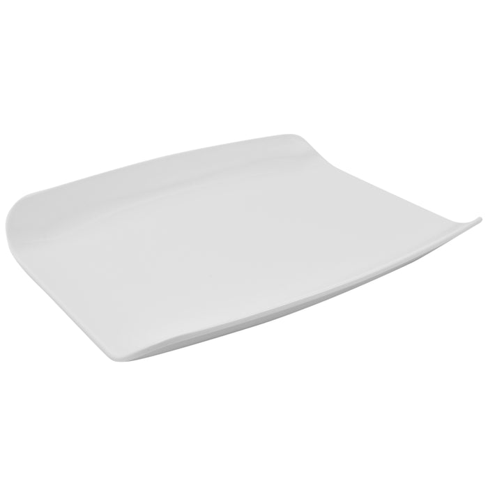 White Melamine Curved 1/2 Gastro Tray with sf