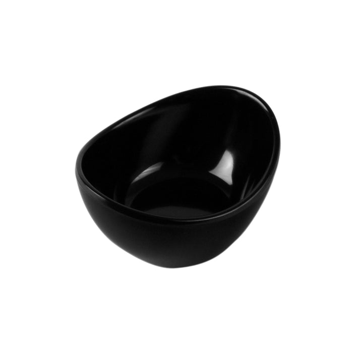 Black Matt Melamine Reef Small Oval Dish  60ml