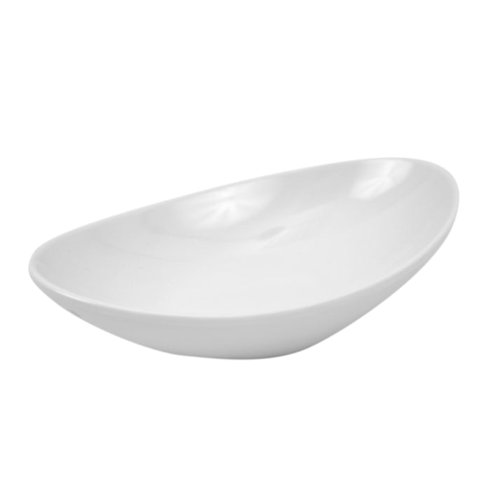 White Matt Melamine Reef Low Dish 137x82x33mm 60ml