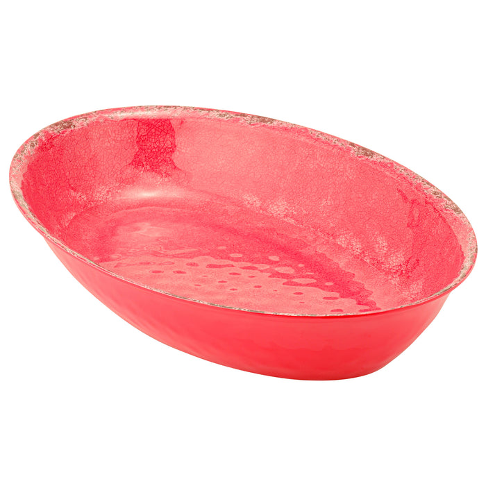 Red Casablanca Melamine Dish 420x280x70mm 3.8L