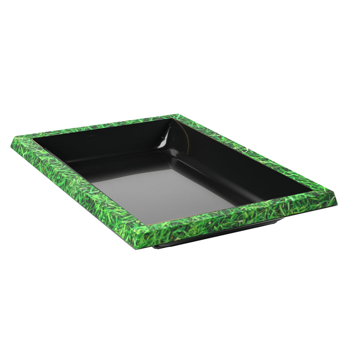 Grass/Black Melamine Dish 420x280x50mm