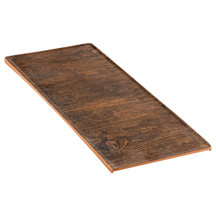 Rustic Wood Melamine Platter 346x140x8mm