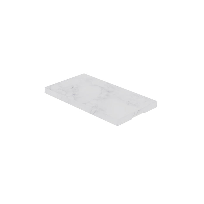 White Carrara Melamine Platter 1/4 Size 265x162x20mm