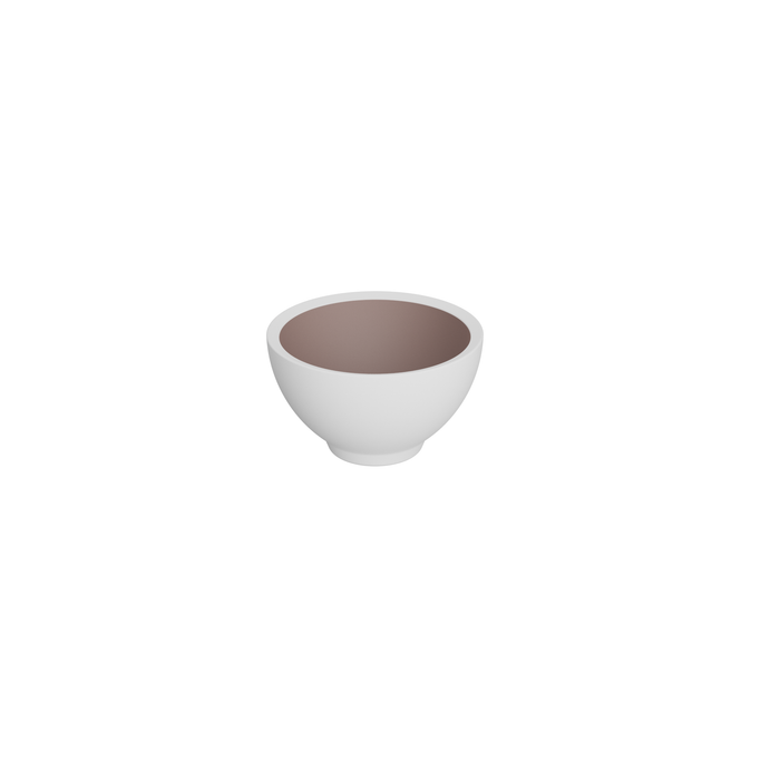 Trafalgar White and Taupe Melamine Pot 120x120x72mm 325ml