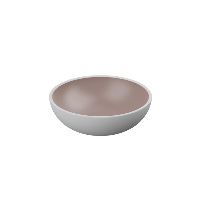 Trafalgar White and Taupe Melamine Dish 210x210x70mm 1.2L