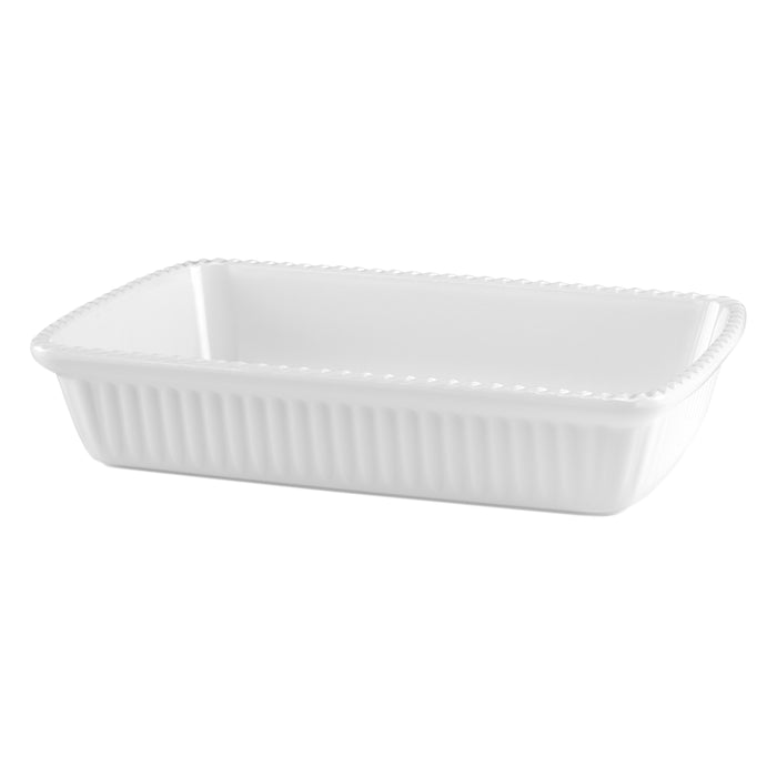 White Melamine Fluted Deli Tray 400x270x76mm 3.6L