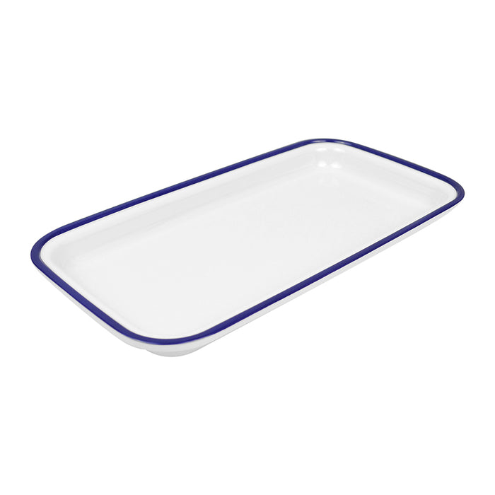 Blue Enamelware Melamine 1/3 Size Gastro Tray