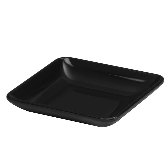 Black Melamine Motreal Plate 117x117xmm