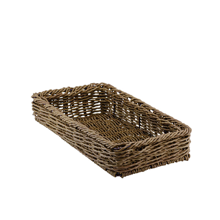 Poly Wicker Willow Basket 325x265x50mm