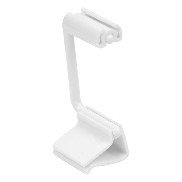 White PC Horizontal Ticket Clamp 50mm (10 Pack)