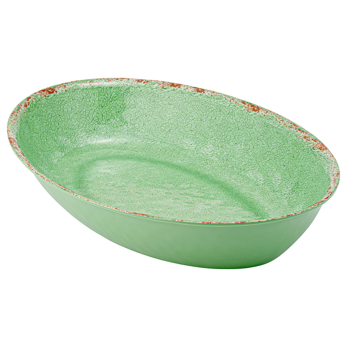 Green Casablanca Melamine Dish 420x280x70mm 3.8L