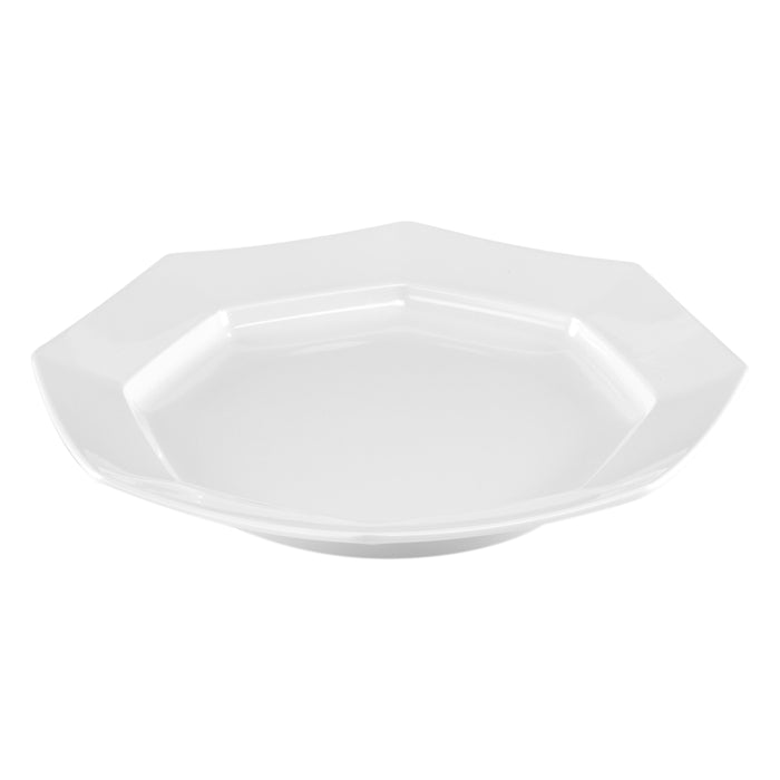 White Melamine Octagon Platter 454x54mm