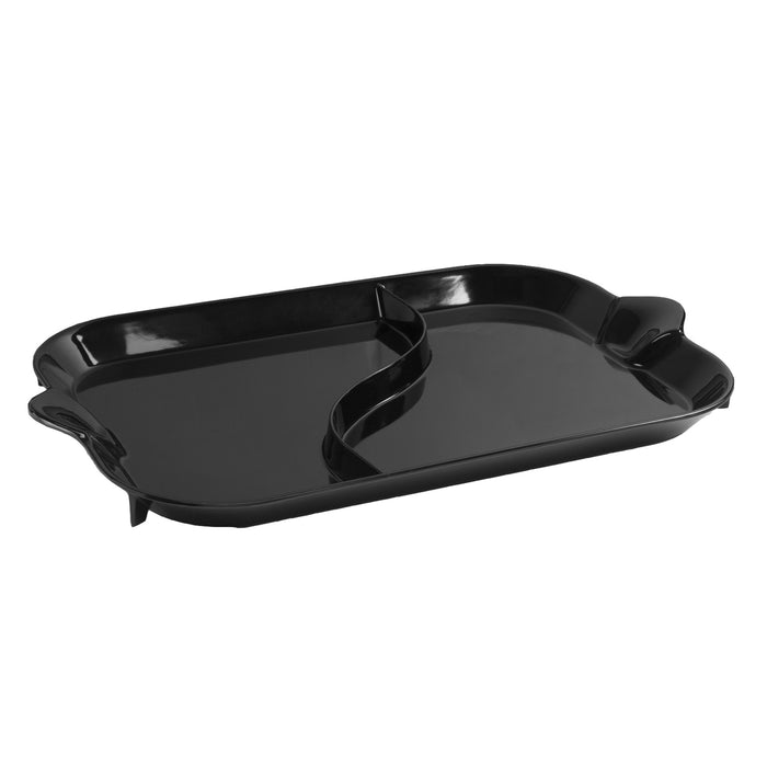Black Melamine Rectangular Divided Tray