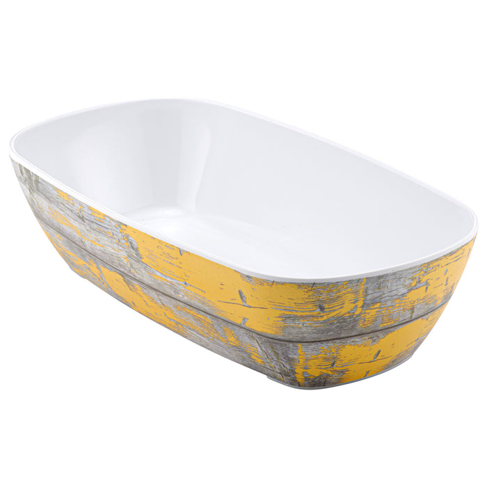 Rustic Yellow Tura Melamine 1/3 Size Crock 176x325x80mm 2L