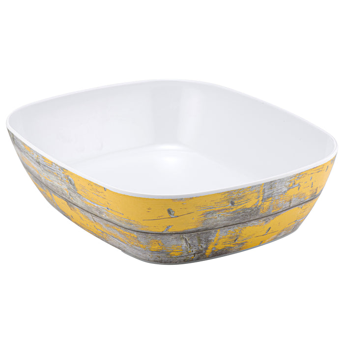 Rustic Yellow Tura Melamine 1/2 Size Crock 265x325x80mm3.5L