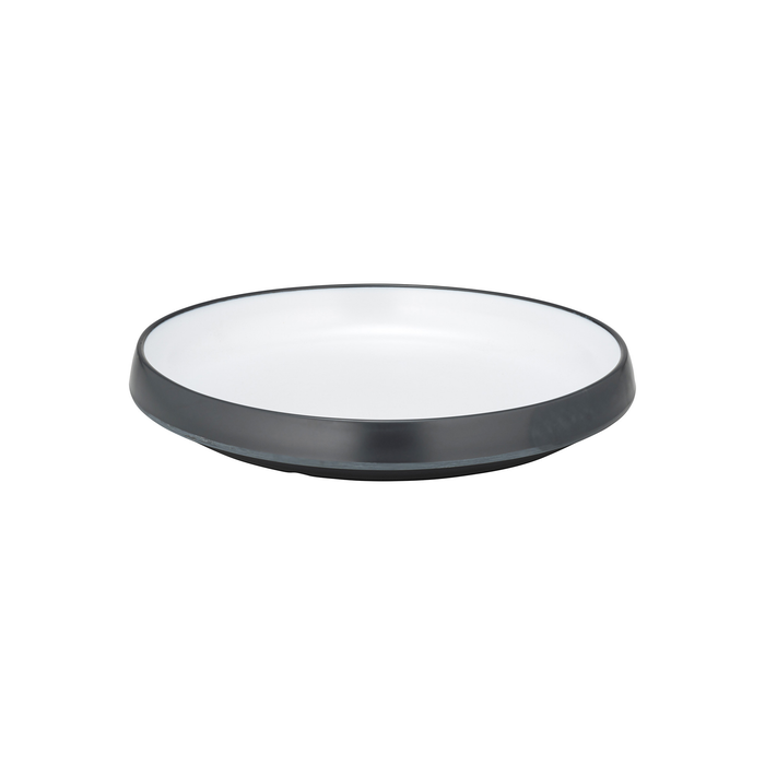 Trafalgar White and Grape Melamine Shallow Dish