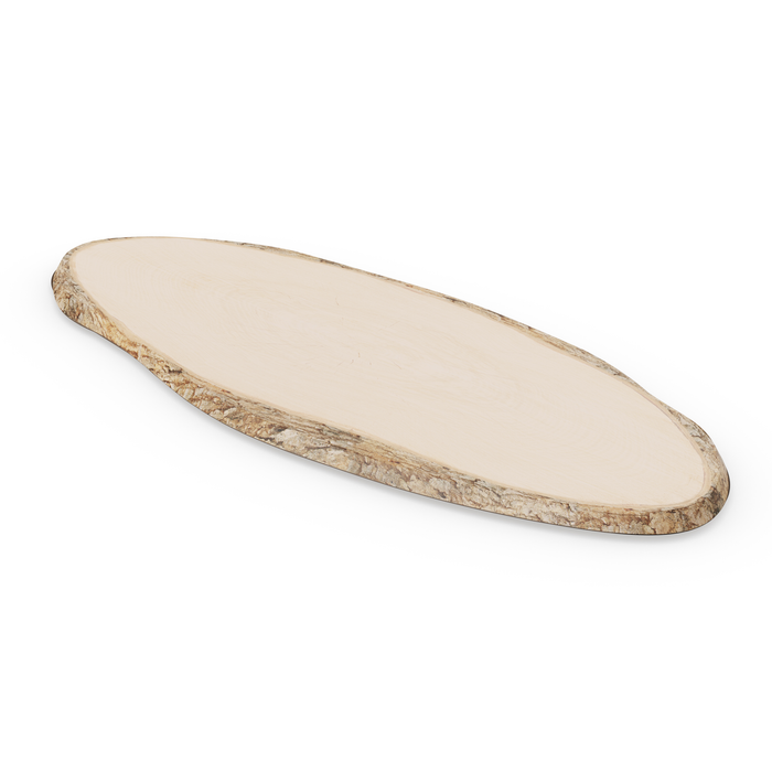 Oval Wood Bark Platter 530x216x10mm