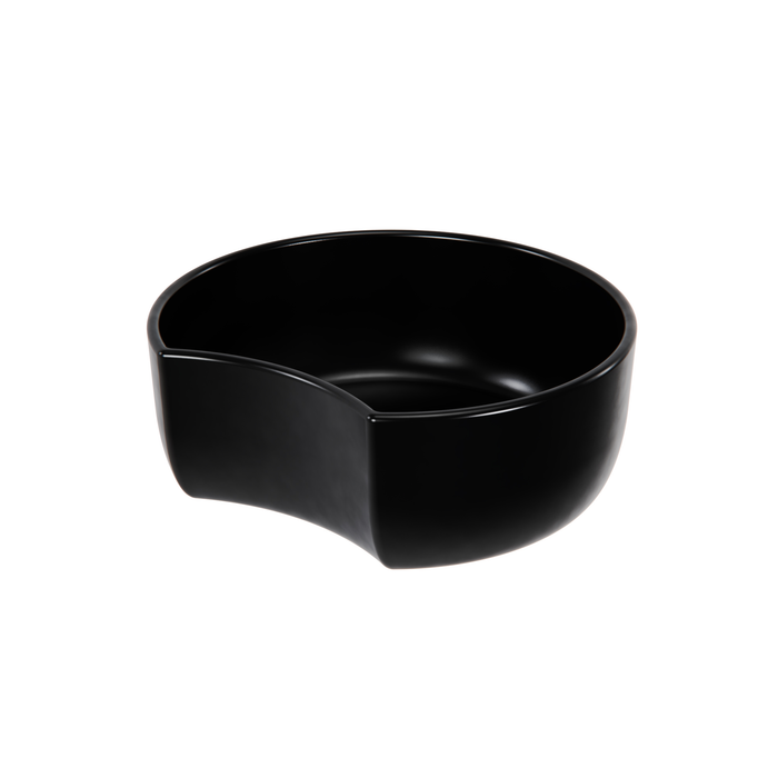 Black Melamine Crescent Dish w/sf 3.9L