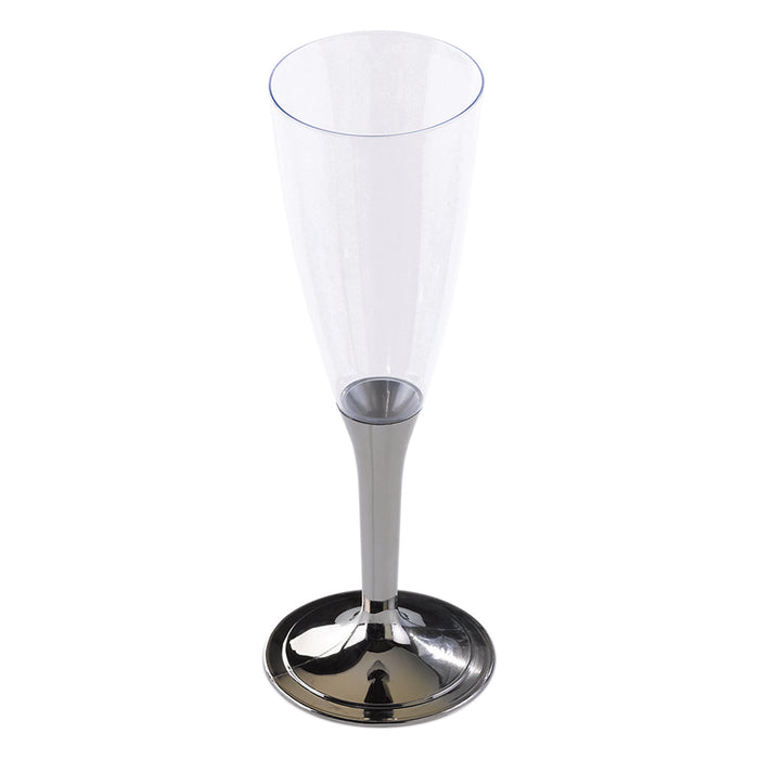 100ml Champagne Flute with Silver Stem