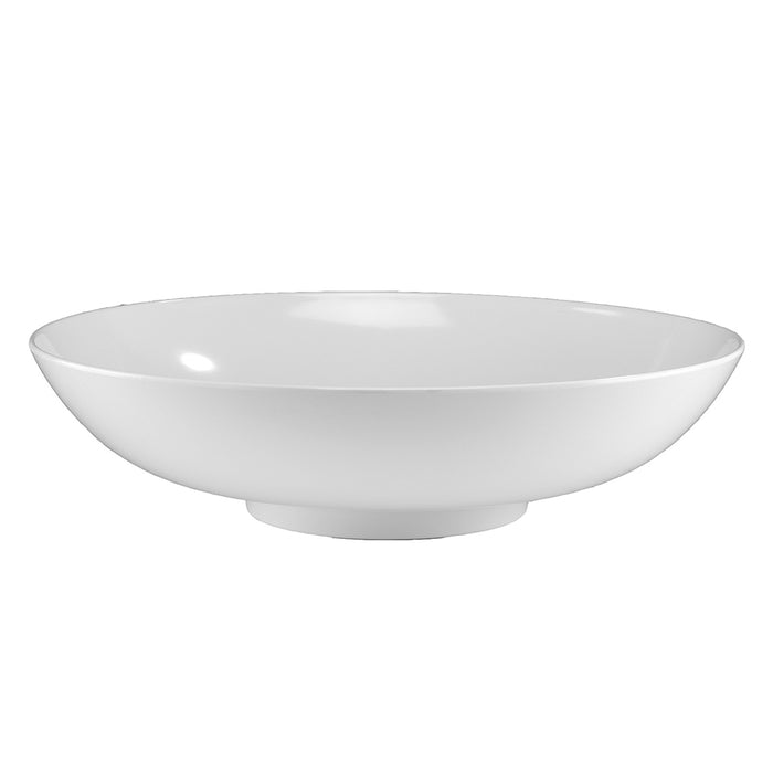 White Melamine ExtraLarge Deep Dish 610x152mm17.2L