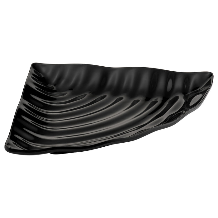 Black Melamine Curved Wavy Platter w/SF