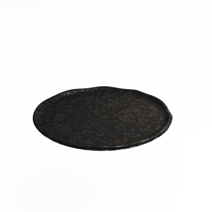 Mineral Noir Melamine Crackle Plate