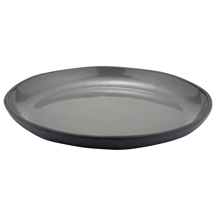 Charcoal Grey Marl Melamine Deep Dish 385x385x47mm