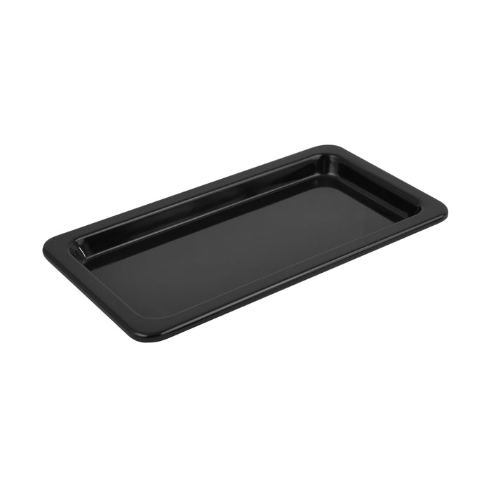 Black Melamine 1/3 Thin Rim Gastro Tray w/sf 0.3L