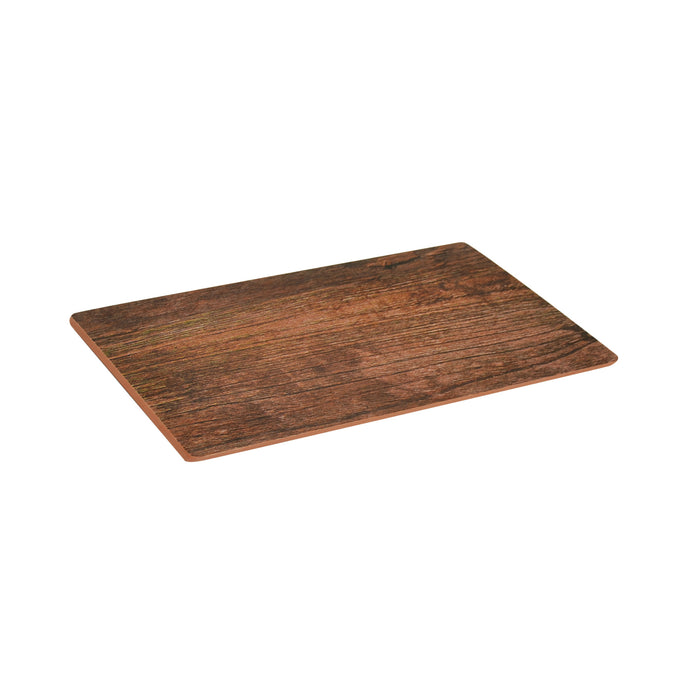 Rustic Wood 1/4 size Melamine Tray w/sf